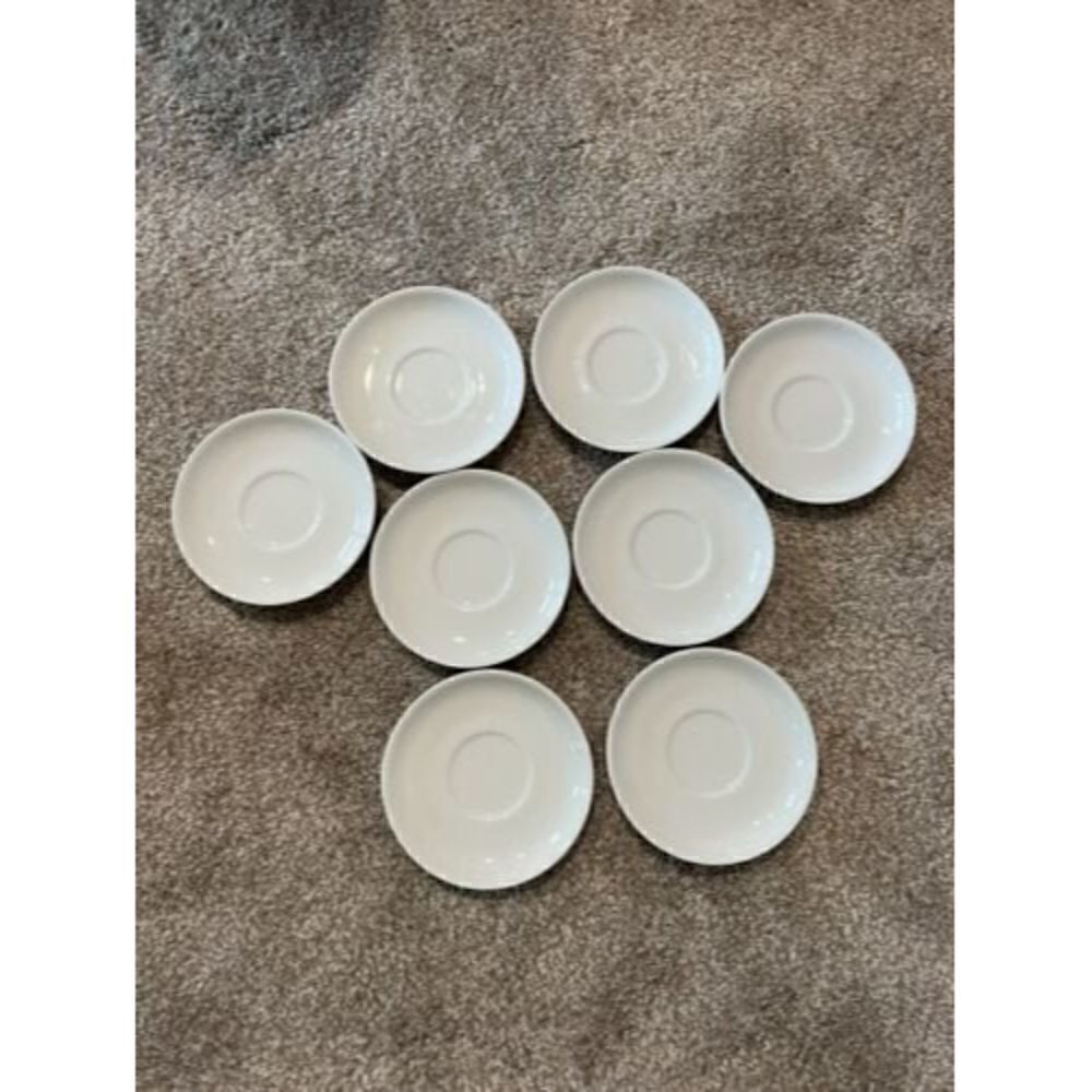 8 German Bauscher White Saucers